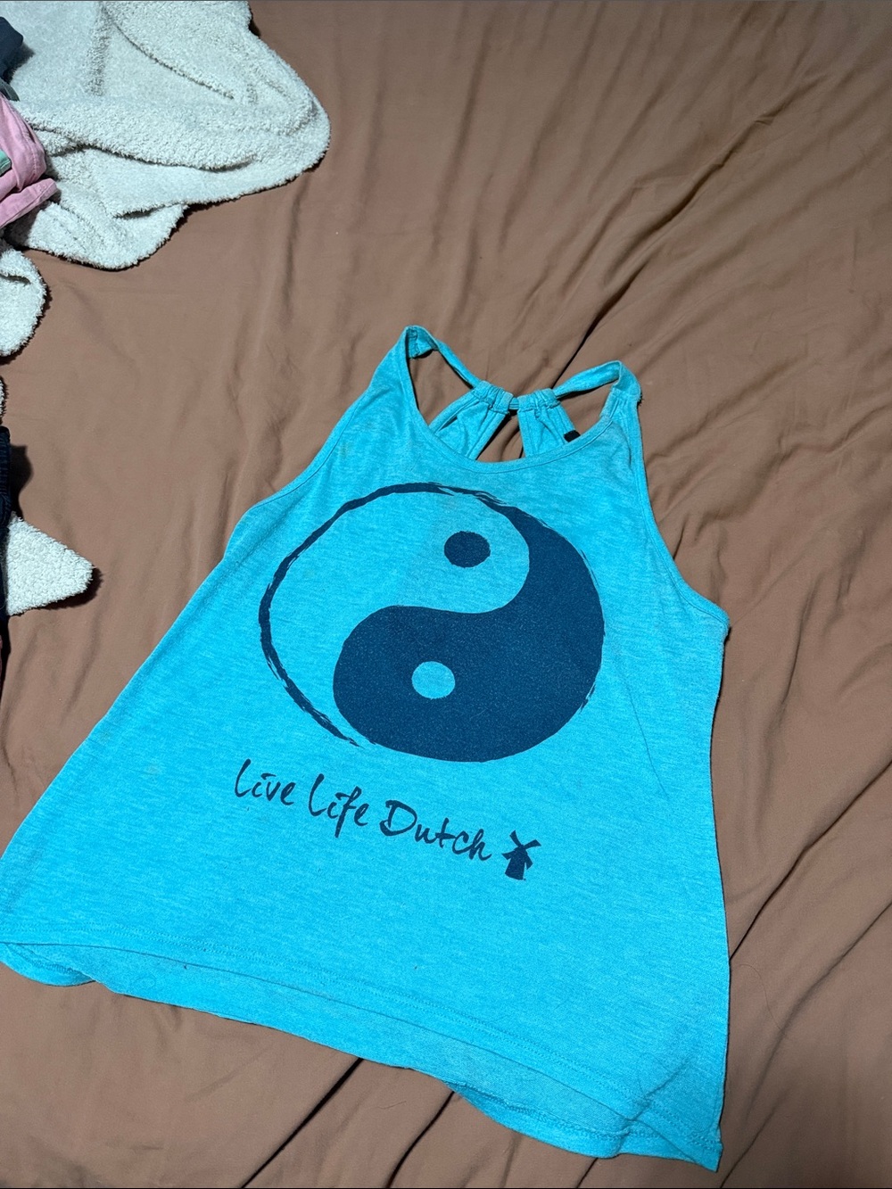 Women's Dutch Bros Teal Yin Yang Tank Top